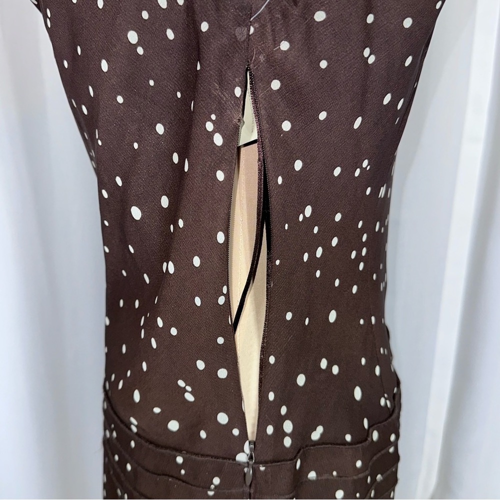 NWT Liz Claiborne Cowl Neck Dress Sz 6 Polka Dot Sleeveless MSPR $139 READ - Picture 15 of 16